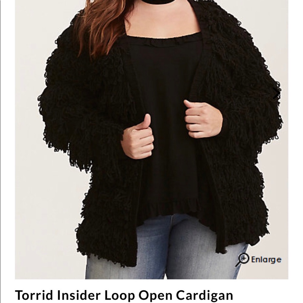 ISO- Torrid open fringe cardigan size 3 or 4